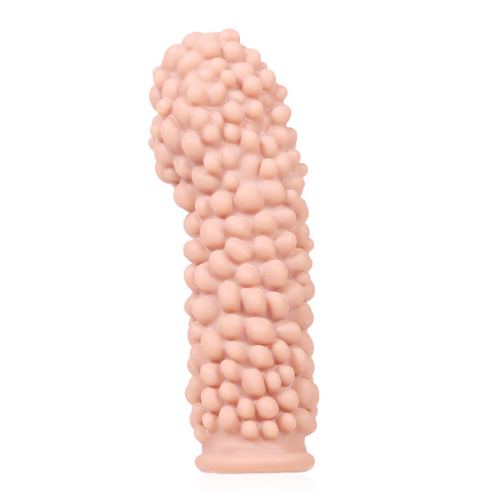 Эрекционные кольца без вибрации - Насадка на член Kokos Extreme Sleeve ES.08 размер M, утолщающая, стимулирующий рельеф