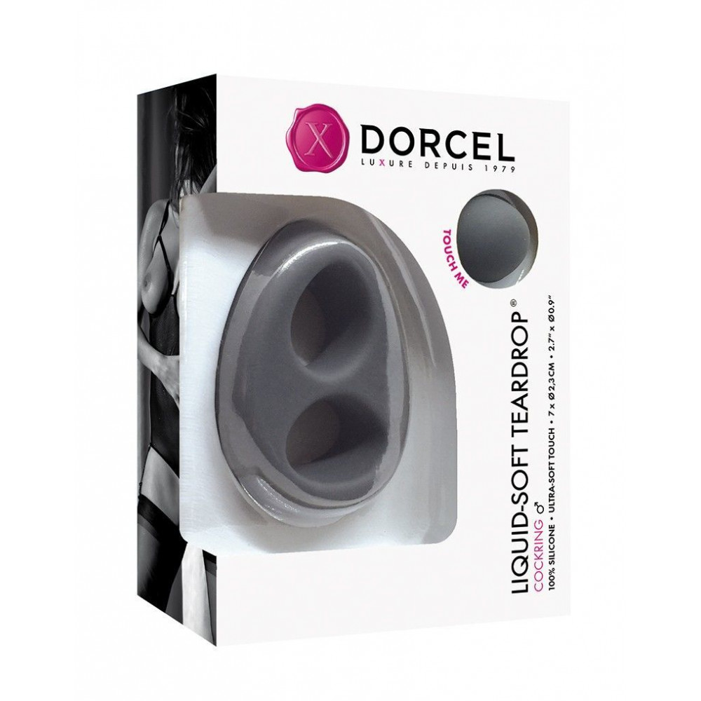 Эрекционное кольцо - Эрекционное кольцо Dorcel Liquid-Soft Teardrop для члена и мошонки, soft-touch силикон 3