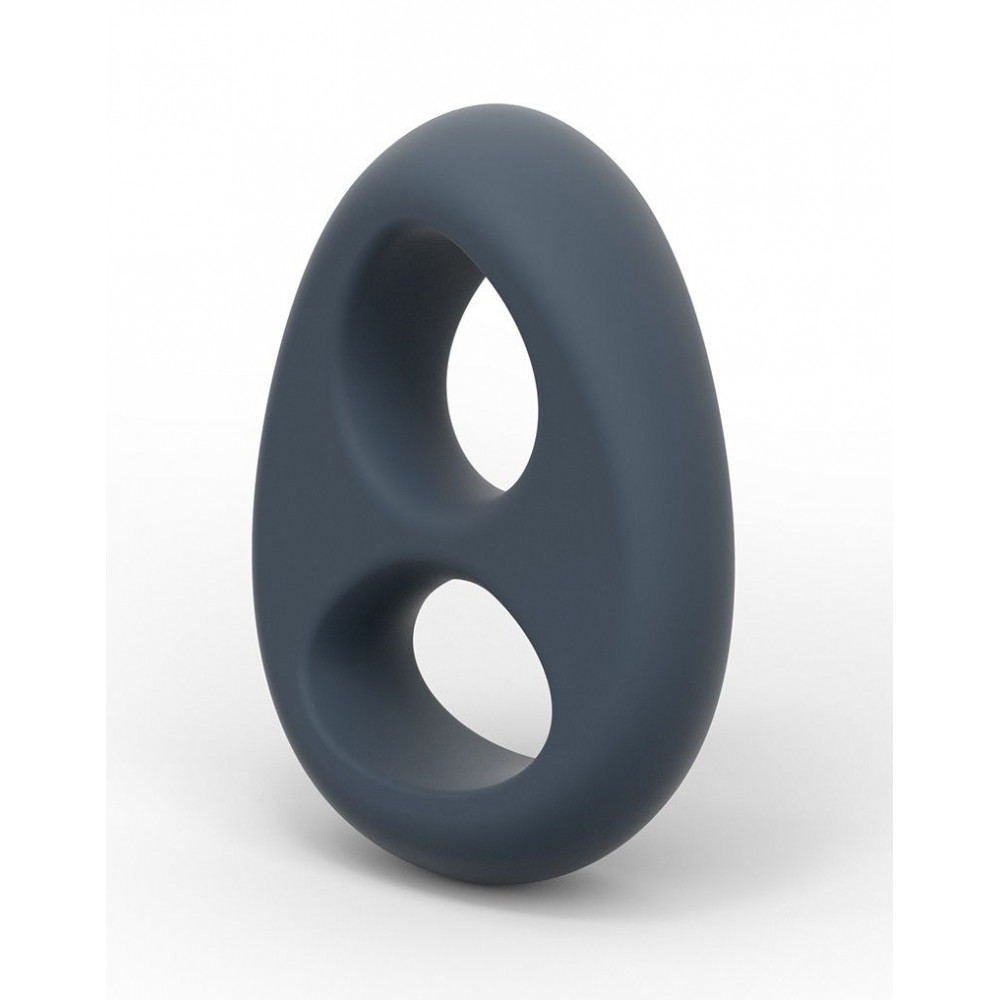 Эрекционное кольцо - Эрекционное кольцо для члена и мошонки, серый 3