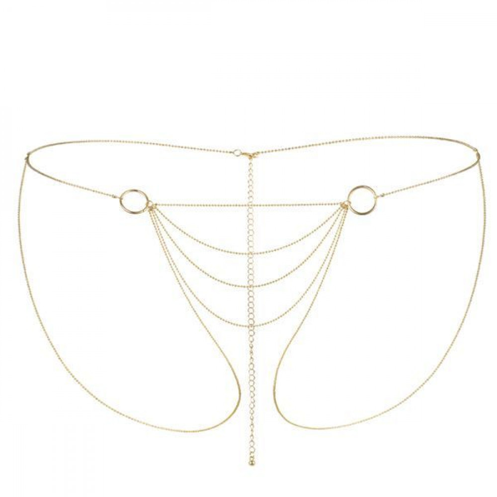 Интимные украшения - Цепочка-трусики Bijoux Indiscrets Magnifique Bikini Chain – Gold, украшение для тела 6
