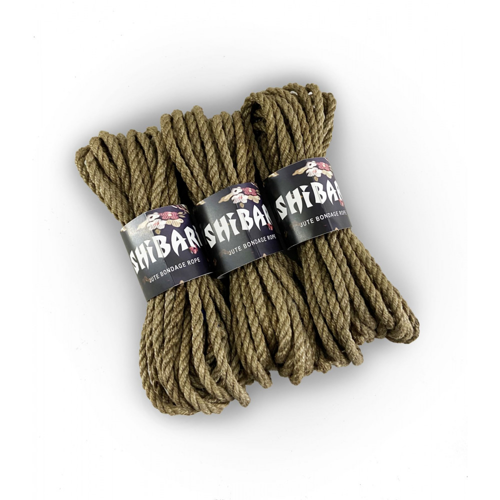 БДСМ наручники - Джутовая веревка для Шибари Feral Feelings Shibari Rope, 8 м серая 1