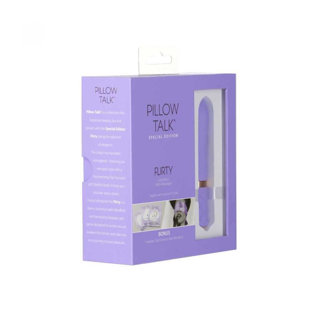Вибратор - Роскошный вибратор Pillow Talk Flirty Purple Special Edition, Сваровски, повязка на глаза+игра 1