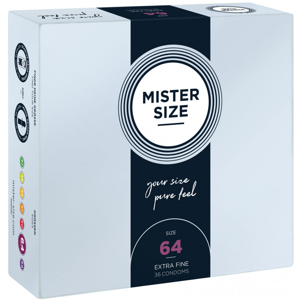 Презервативы - Презервативы Mister Size - pure feel - 64 (36 condoms), толщина 0,05 мм