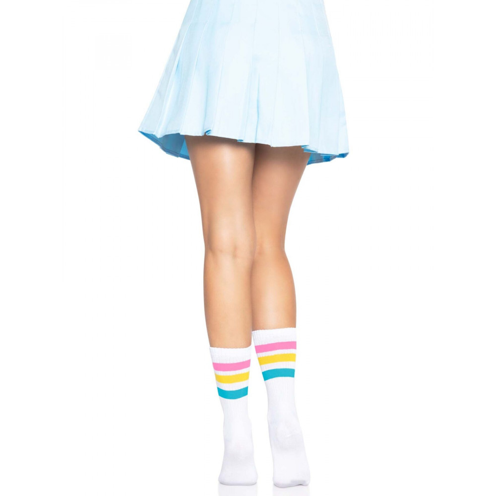 Чулки - Носки женские в полоску Leg Avenue Pride crew socks Pansexual, 37–43 размер 2