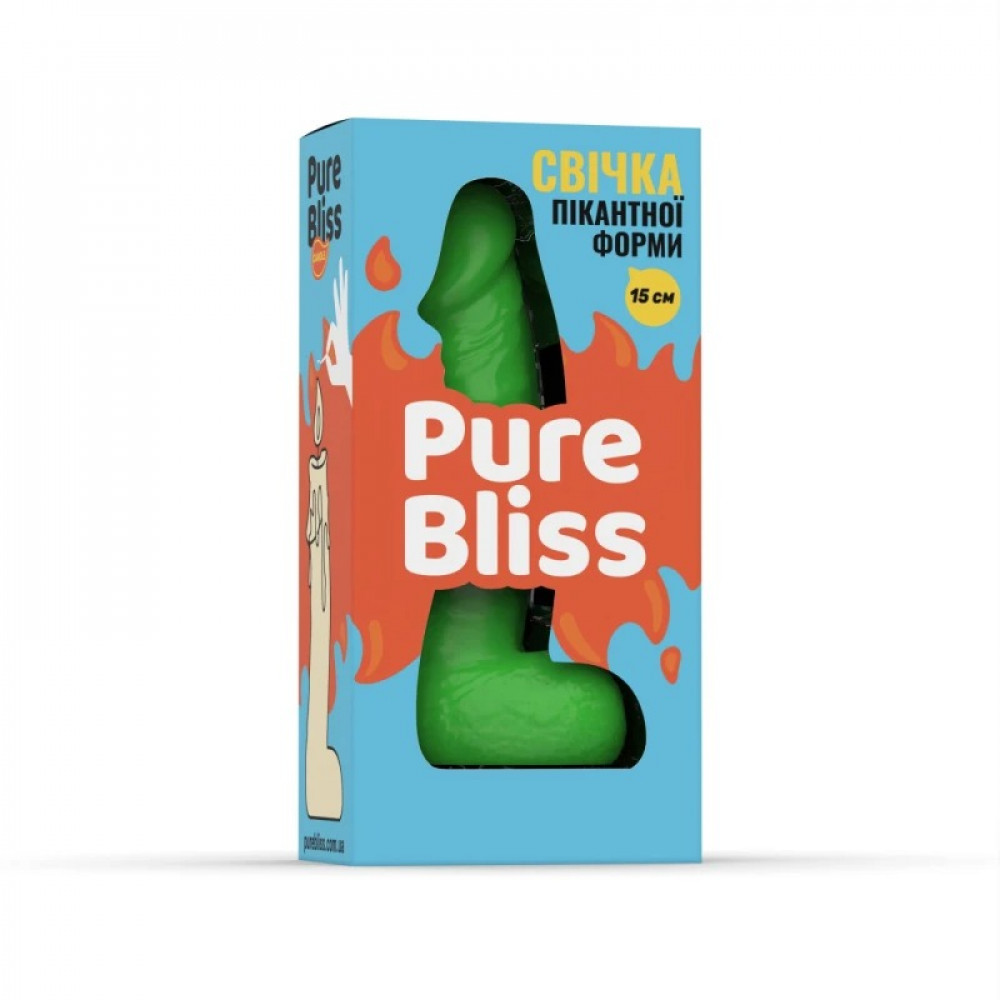 Різне - Свічка пікантної форми Pure Bliss MINI Green зелена, 15 см 6