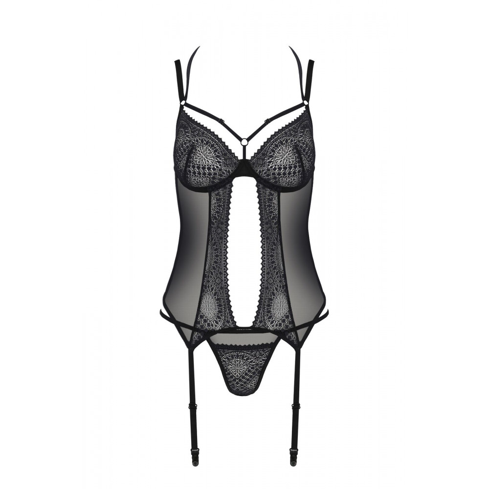 Эротические корсеты - Корсет Passion DROSERA CORSET black L/XL - ECO Passion 2