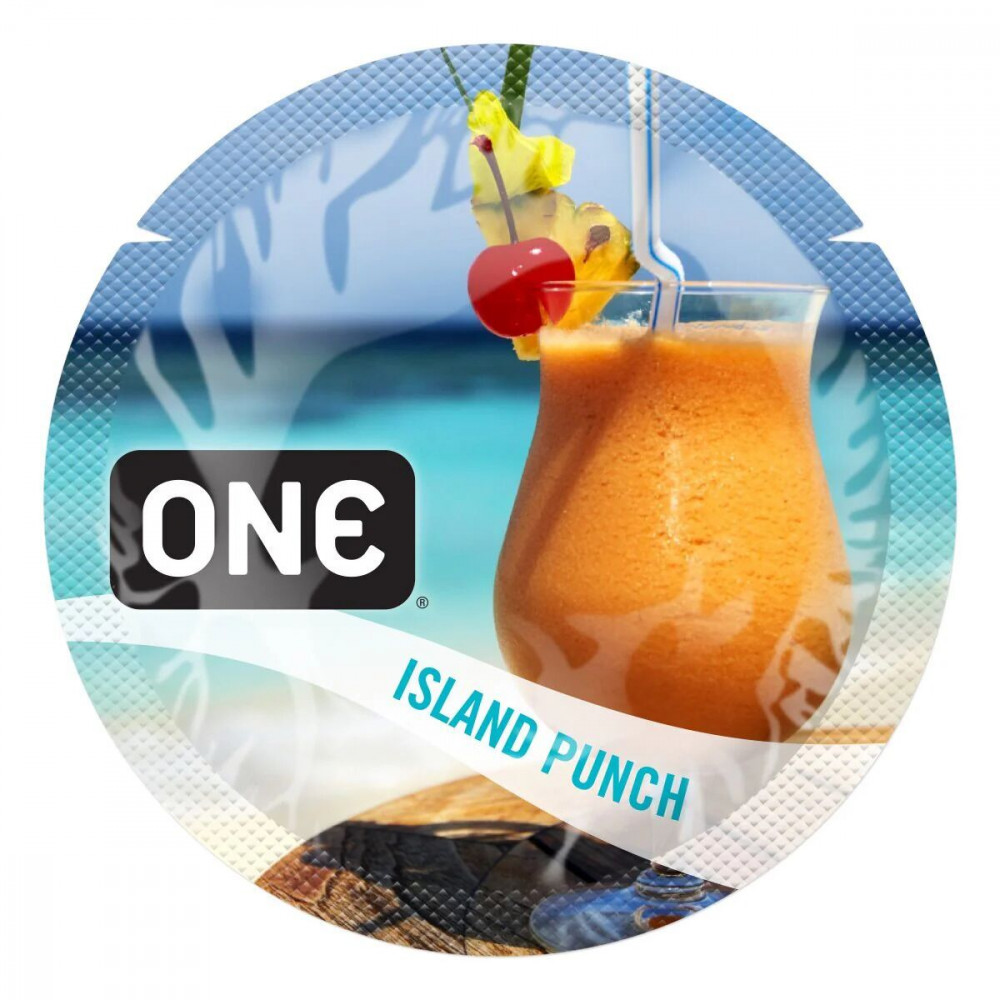 Презервативы - Презерватив ONE FlavorWaves 1 шт со вкусом Island Punch