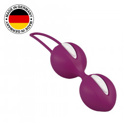 Вагинальные шарики Fun Factory SMARTBALLS DUO, бордово-белые, 2 шт, диаметр 3,2 и 3,6 см