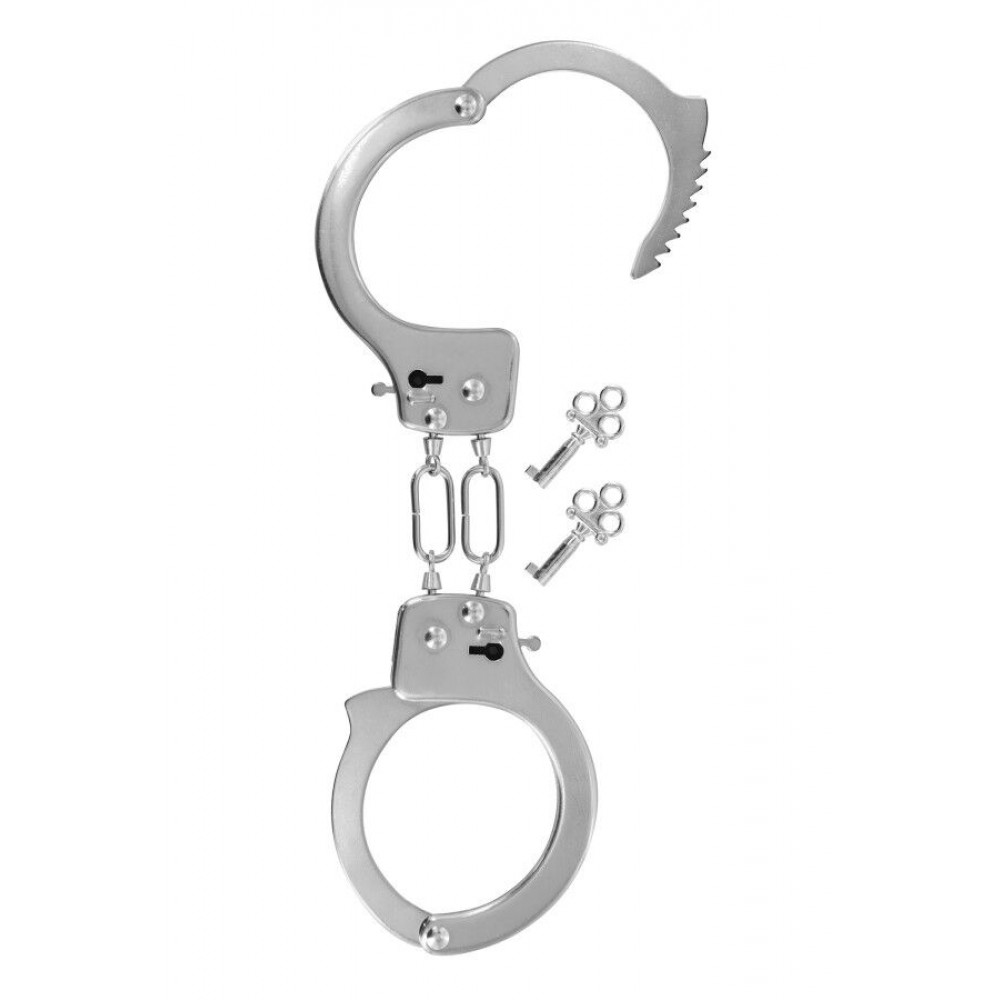 Наручники, веревки, бондажы, поножи - Наручники Fetish Tentation Soft adjustable metal wrist cuffs 1