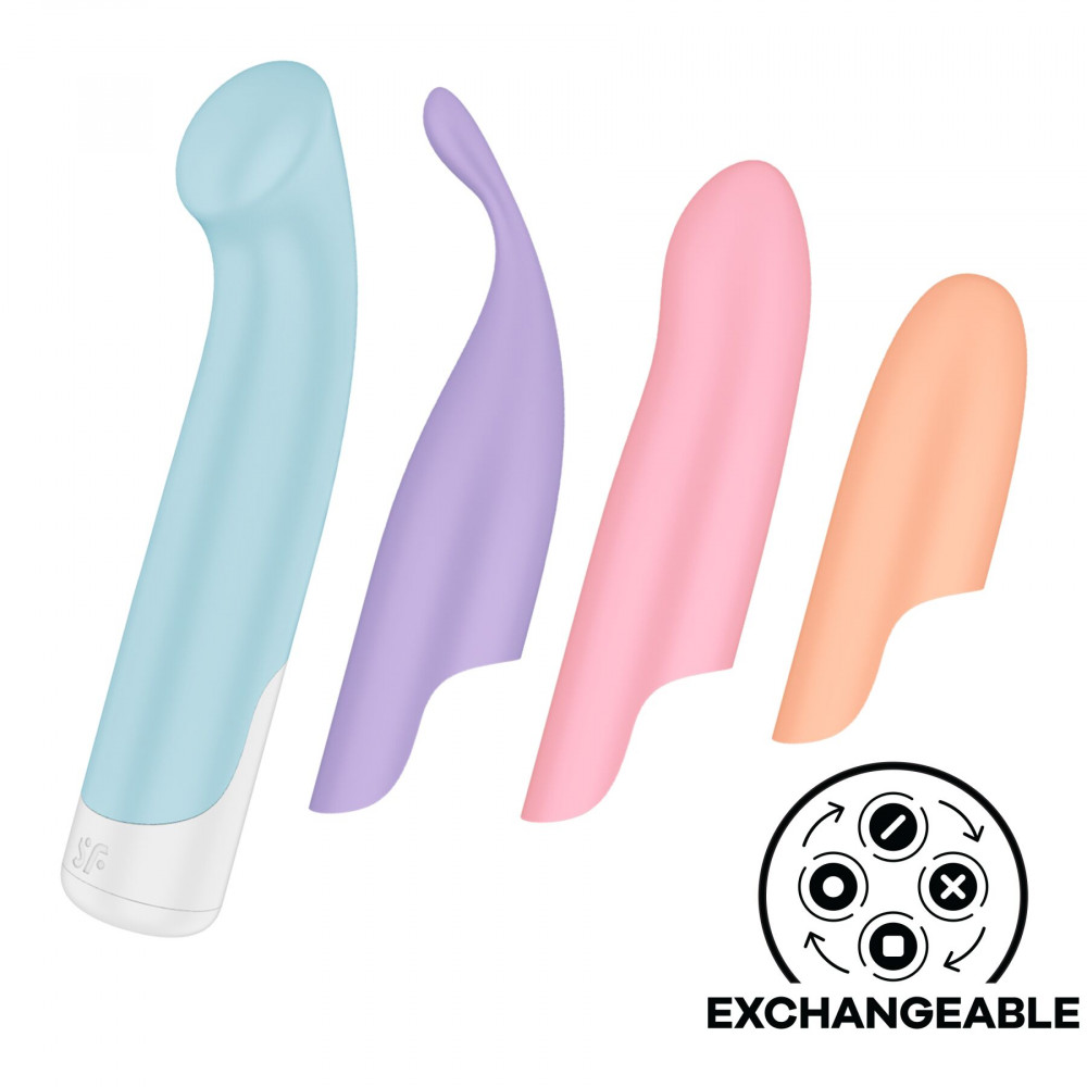 Різне - Набір 4-в-1 Satisfyer Playful Four, вібратор та 4 насадки, 12 режимів