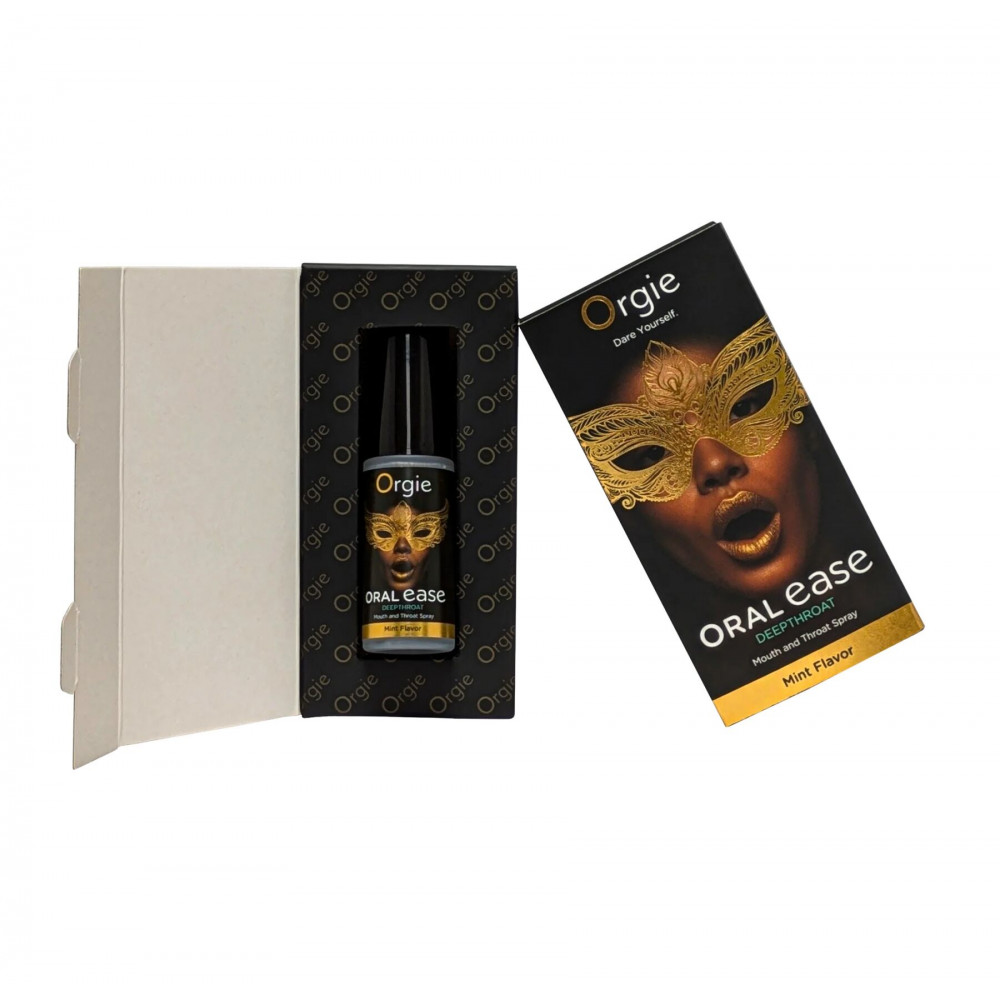 Оральные смазки - Спрей для глубокого минета Orgie – Oral Ease Deepthroat (15 мл), мятный, без анестетиков 4