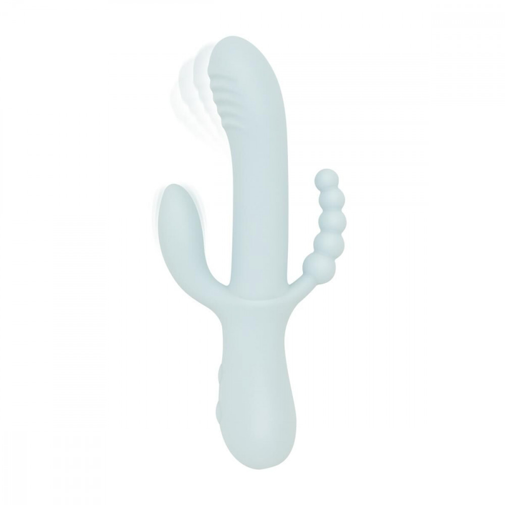 Вибратор-кролик - Вибратор-кролик Good Vibes Only - SAGE Triple Stimulation Vibe Soft Silicone - Blue