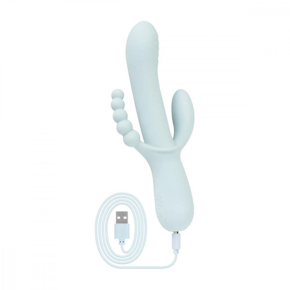 Вибратор-кролик - Вибратор-кролик Good Vibes Only - SAGE Triple Stimulation Vibe Soft Silicone - Blue 3