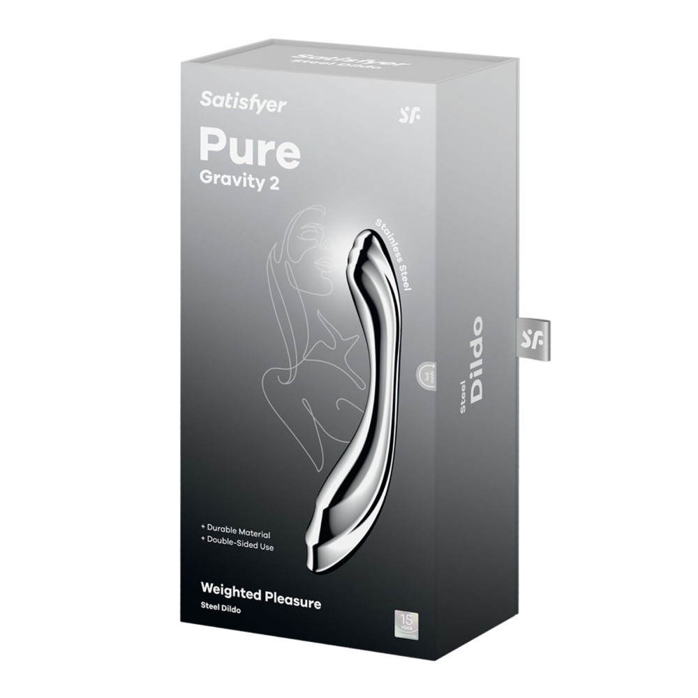 Фалоімітатор - Металевий дилдо Satisfyer Pure Gravity 2 4