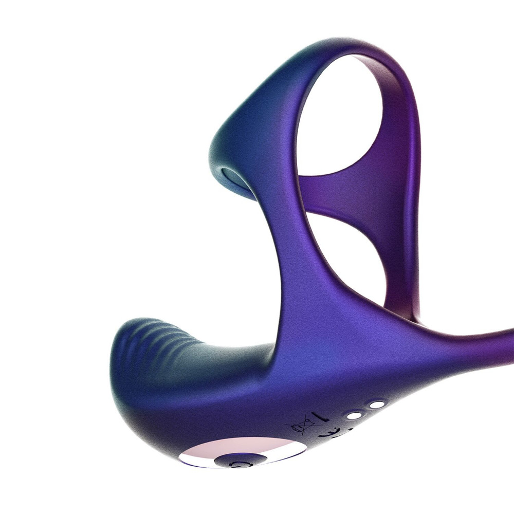  - Віброяйце з ерекційним кільцем Hueman Halo Orbit, масаж яєчок, пульт ДК 6