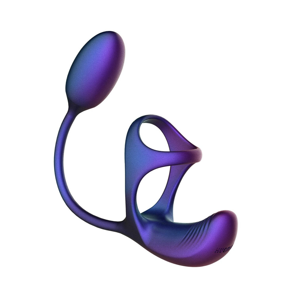  - Віброяйце з ерекційним кільцем Hueman Halo Orbit, масаж яєчок, пульт ДК 3