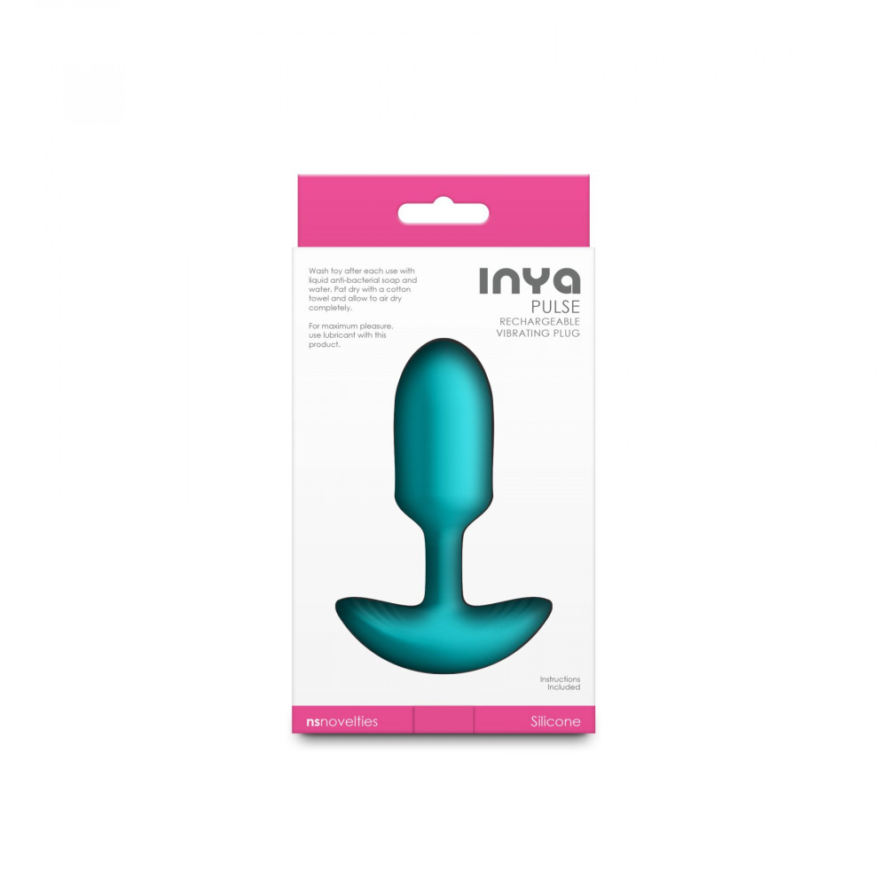 Анальные игрушки с вибрацией - Анальная пробка с вибрацией NS Novelties INYA - Pulse - Teal 3