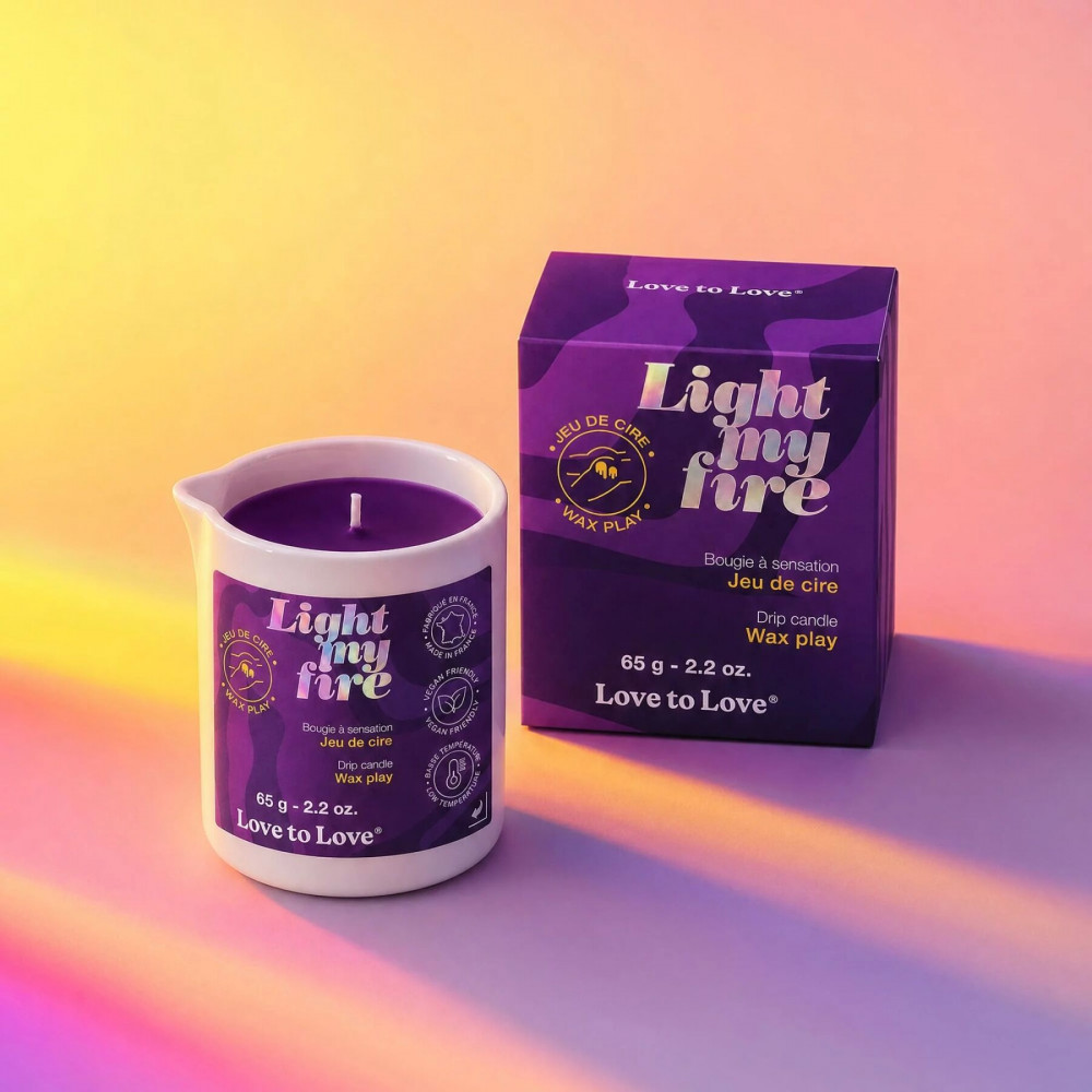 БДСМ игрушки - БДСМ-свеча низкотемпературная Love To Love LIGHT MY FIRE - WAX PLAY 65 г 1