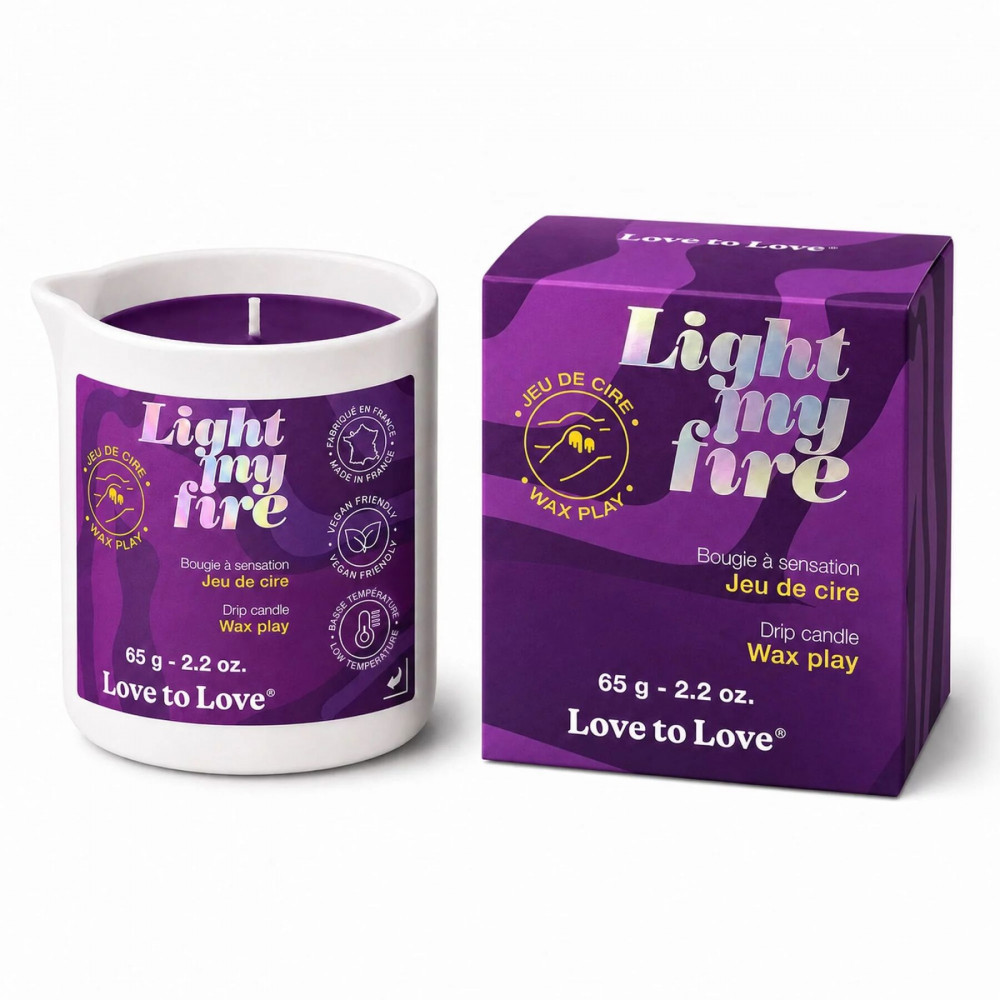 БДСМ игрушки - БДСМ-свеча низкотемпературная Love To Love LIGHT MY FIRE - WAX PLAY 65 г
