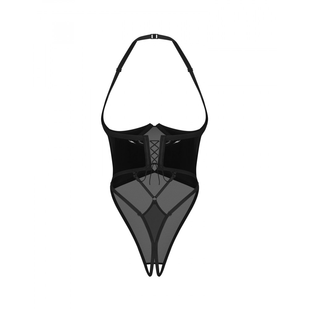 Жіноча еротична білизна - Боді Obsessive Rolleya crotchless teddy 2XL/3XL 4