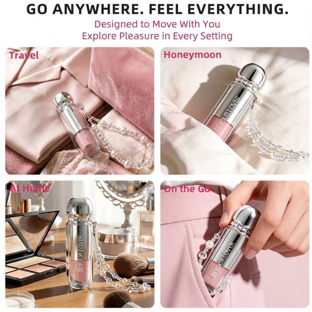 - Вакуумний стимулятор BeYourLover Powder Mist у формі губної помади, рожевий, 9,65 × 3,3 × 3 см 6