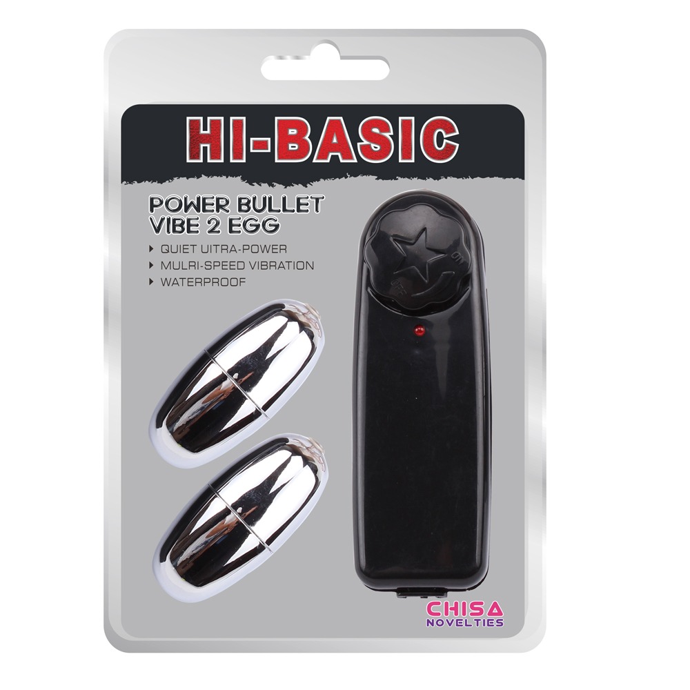 Секс игрушки - Виброяйца на пульте Chisa Hi-Basic Power Bullet Vibe 2 Egg, серебристые 1