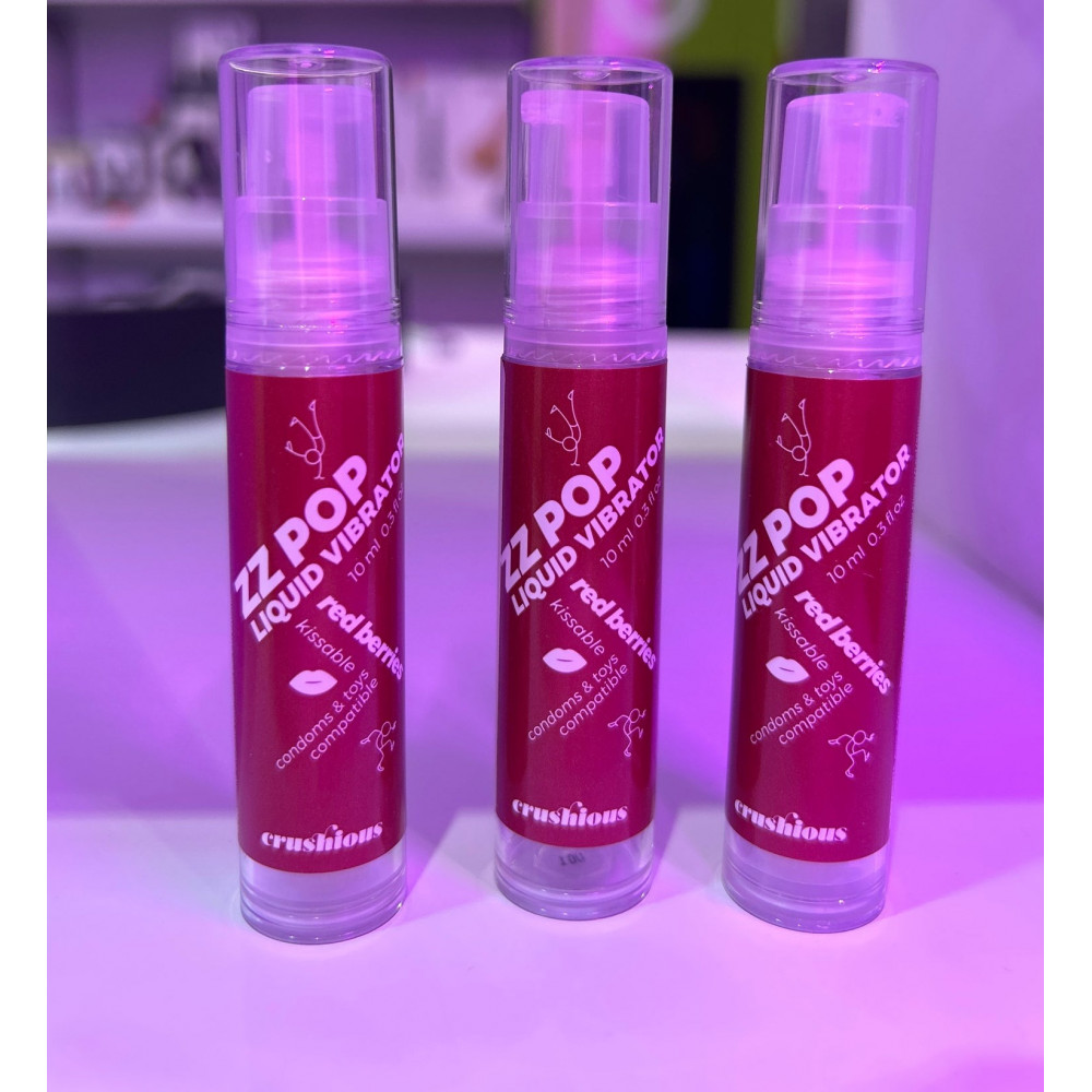 Средства для возбуждения - Жидкий вибратор со вкусом ягод Crushious Zz Pop, 10 мл 3