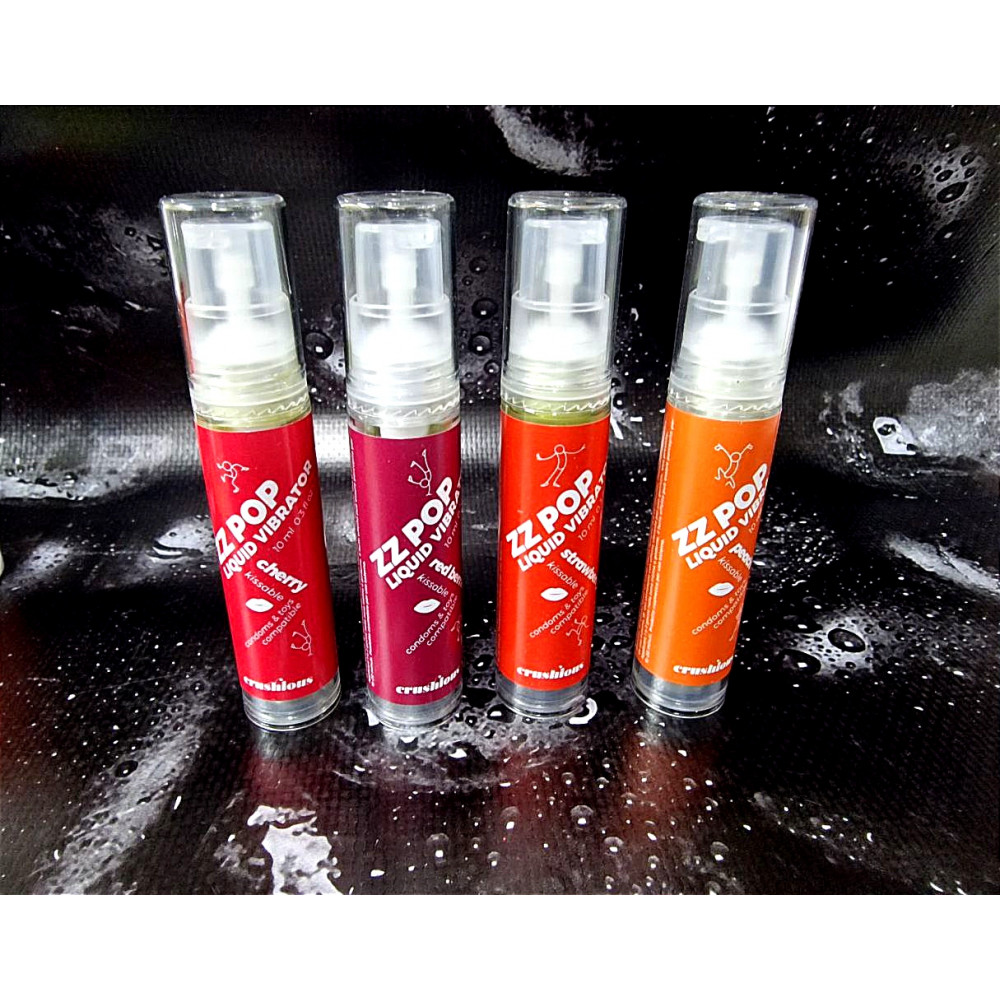 Средства для возбуждения - Жидкий вибратор со вкусом ягод Crushious Zz Pop, 10 мл 5