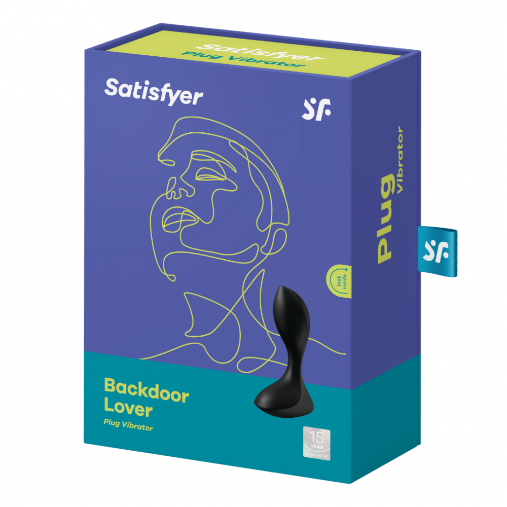 Анальные игрушки - Анальная пробка с вибрацией Backdoor Lover цвет: черный Satisfyer (Германия) 2