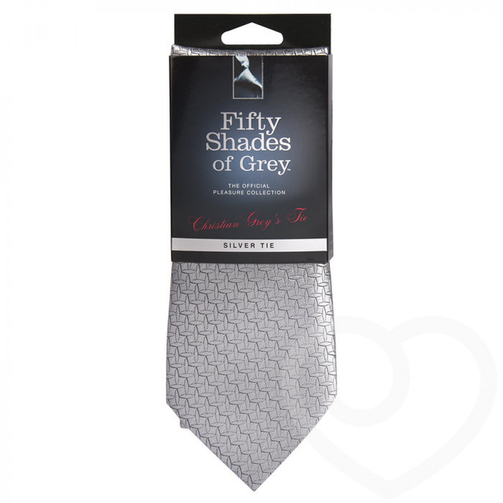 Наручники, веревки, бондажы, поножи - Серебристый галстук ГАЛСТУК КРИСТИАНА ГРЕЯ, Fifty Shades of Grey 3