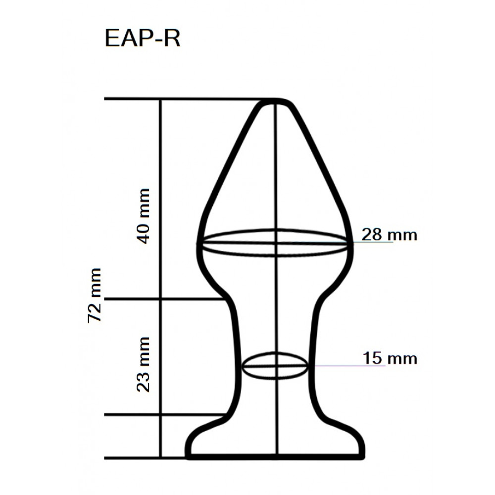Разное - Светящийся анальный плаг из стекла EGZO EAP-R ( длина 7.2 см, диаметр 2.8 см ) 2
