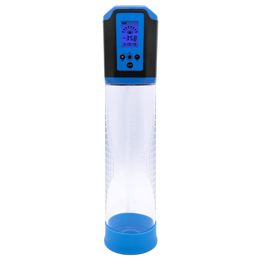 Помпи - Автоматична вакуумна помпа із зарядкою від USB та LCD дисплеєм CANWIN Passion Pump Men Blue - P648AU 1