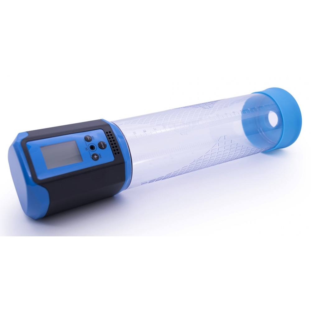 Помпи - Автоматична вакуумна помпа із зарядкою від USB та LCD дисплеєм CANWIN Passion Pump Men Blue - P648AU 2