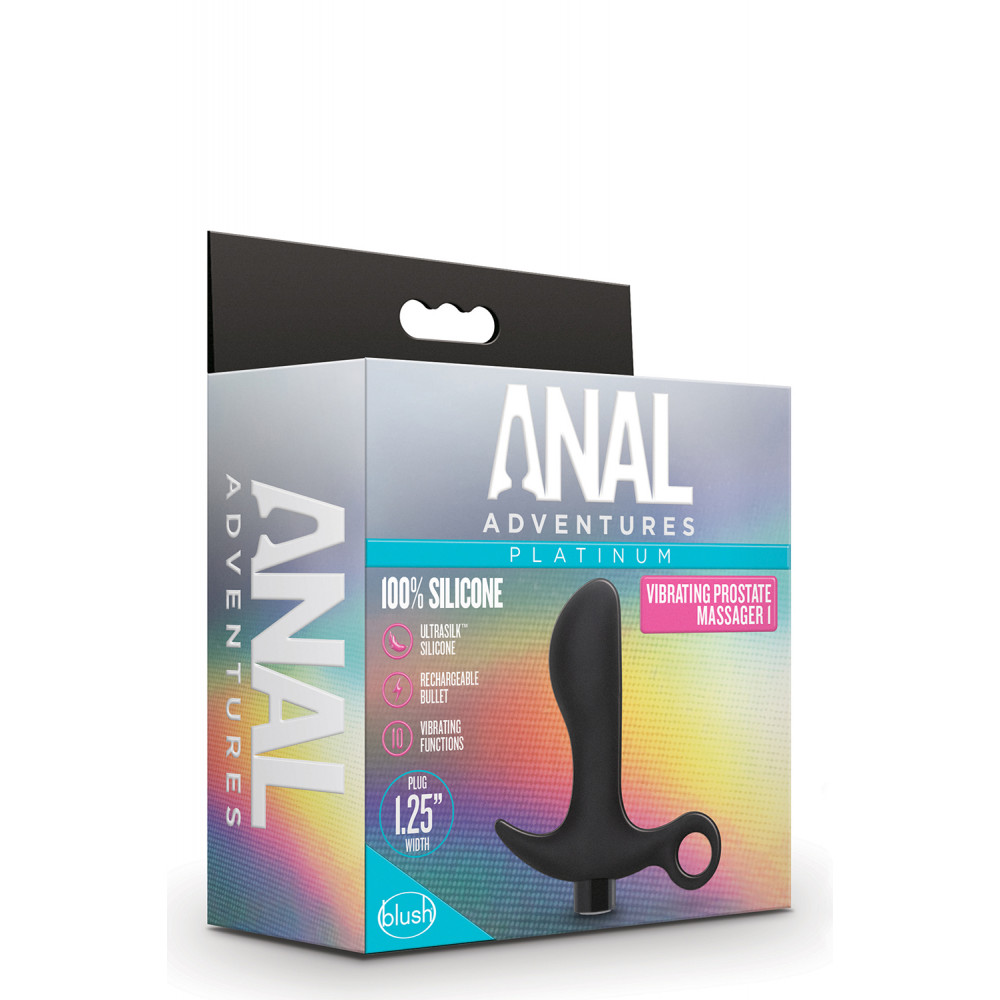 Анальные вибраторы - Анальная пробка Blush Anal Adventures Platinum Silicone Vibrating Pros 3