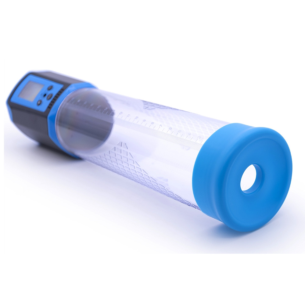 Помпи - Автоматична вакуумна помпа із зарядкою від USB та LCD дисплеєм CANWIN Passion Pump Men Blue - P648AU 4