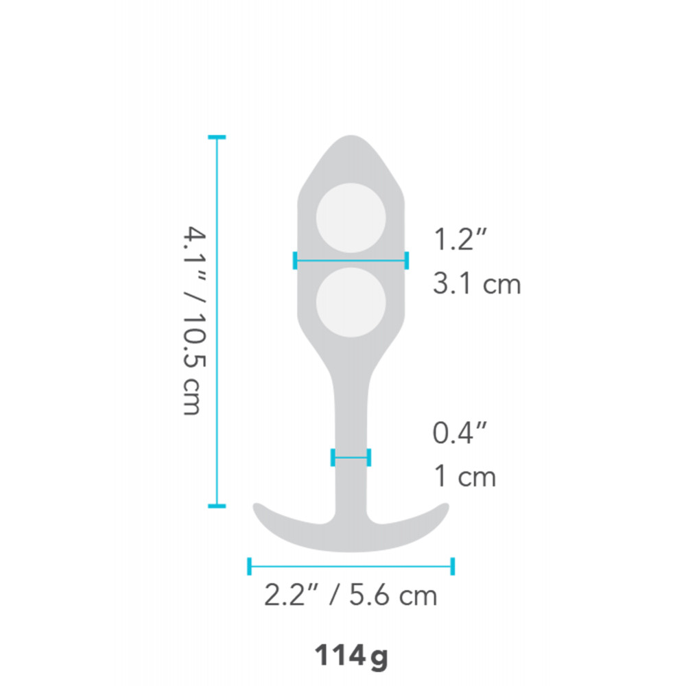 Анальные игрушки без вибрации - Анальная пробка со смещенным центром тяжести B-Vibe Snug Plug 2, силиконовая, зеленая 4
