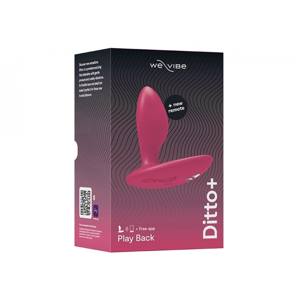 Секс игрушки - Анальная пробка з вибрацией We-Vibe Ditto+ Cosmic Pink с пультом и управлением с телефона 1
