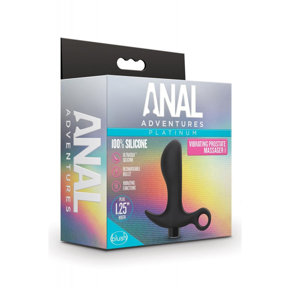 Анальные игрушки с вибрацией - Анальная пробка Blush Anal Adventures Platinum Silicone Vibrating Pros 9