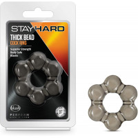T331506 Эрекционное кольцо STAY HARD THICK BEAD COCK RING BLACK