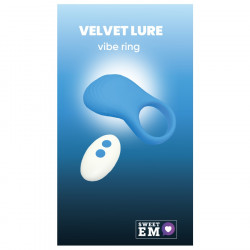 Эрекционное виброкольцо Sweet Em с пультом, синий, 8.5 х 4.5 см