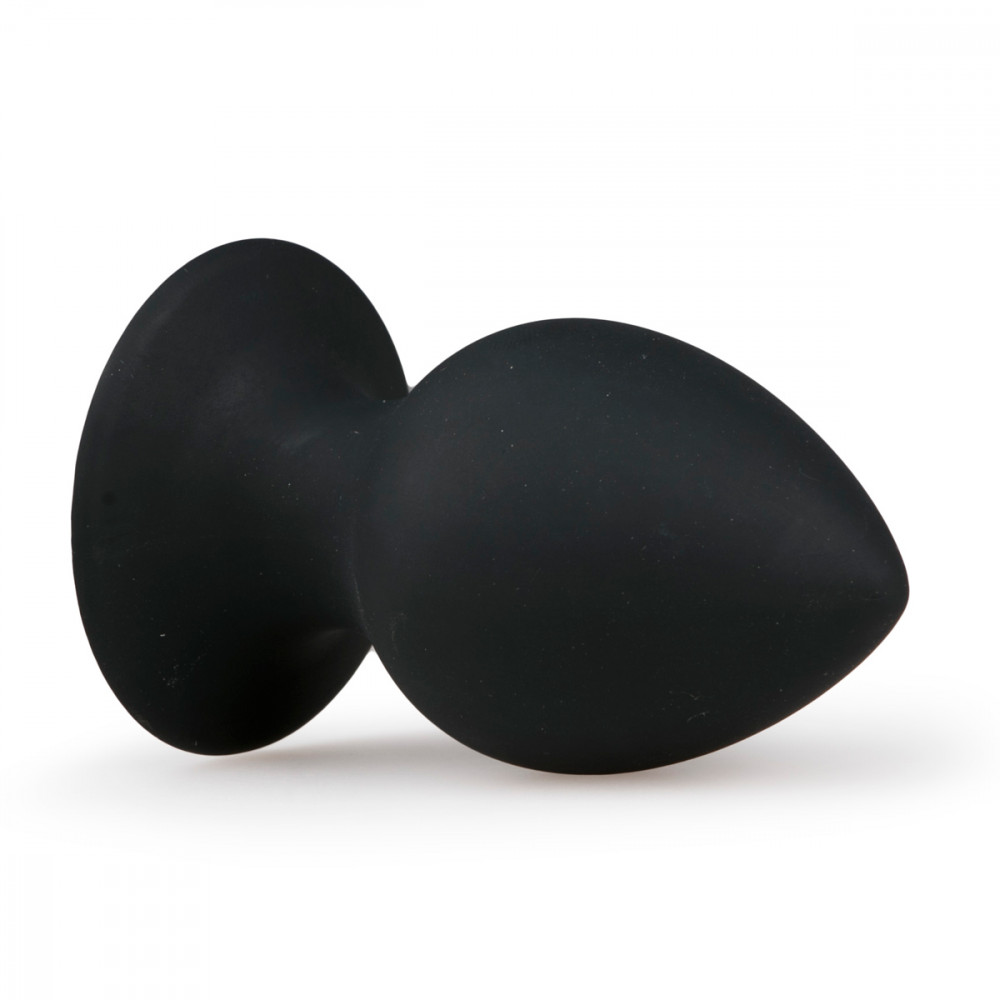 Секс игрушки - Анальная пробка с присоской Round Butt Plug черная, 8.5 см х 4 см 3