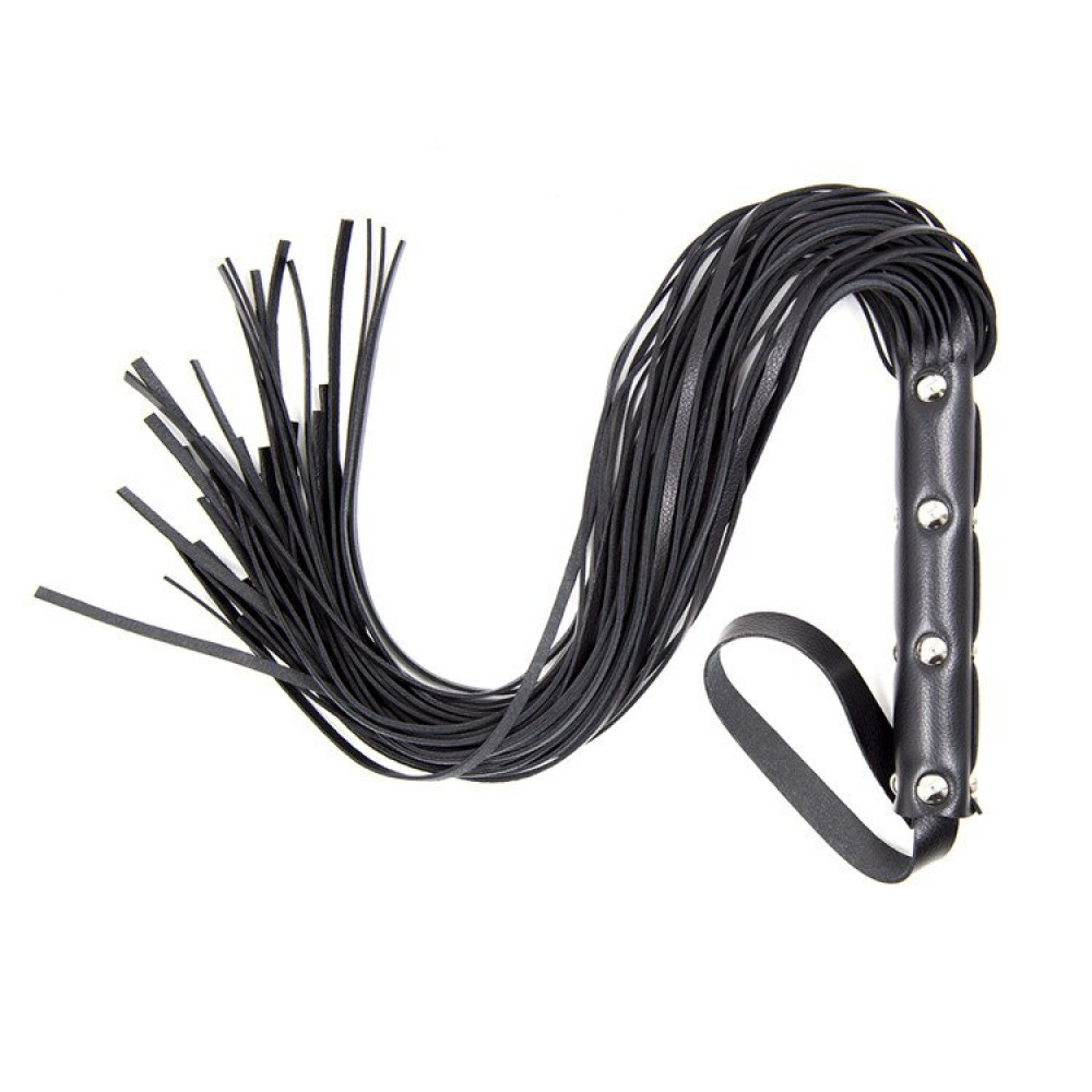 БДСМ игрушки - Флоггер черный DS Fetish Stud flogger black