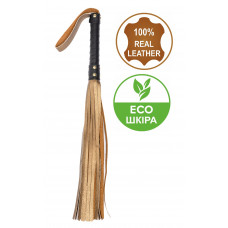 Флогер з комбінованої шкіри Flirty COMBO Leather - Black & Bronze, BM-00017