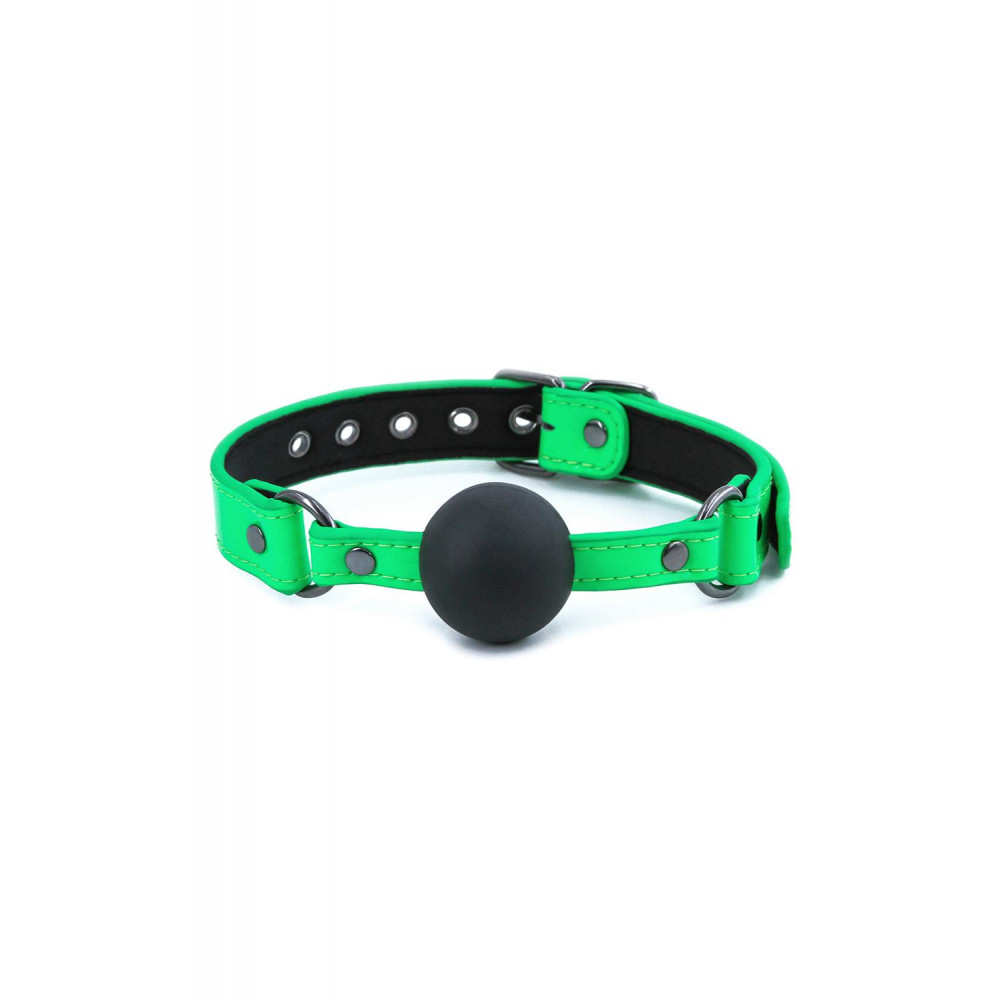 БДСМ игрушки - Кляп ELECTRA BALL GAG GREEN BONDAGE COUTURE BALL GAG BLACK