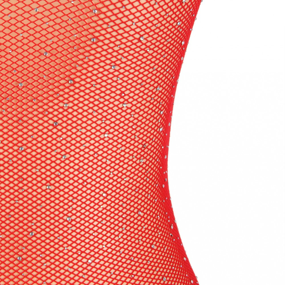 Різне - Комбінезон сітка зі стразами Star Night та відкритим доступом, червоний, XS-M 3