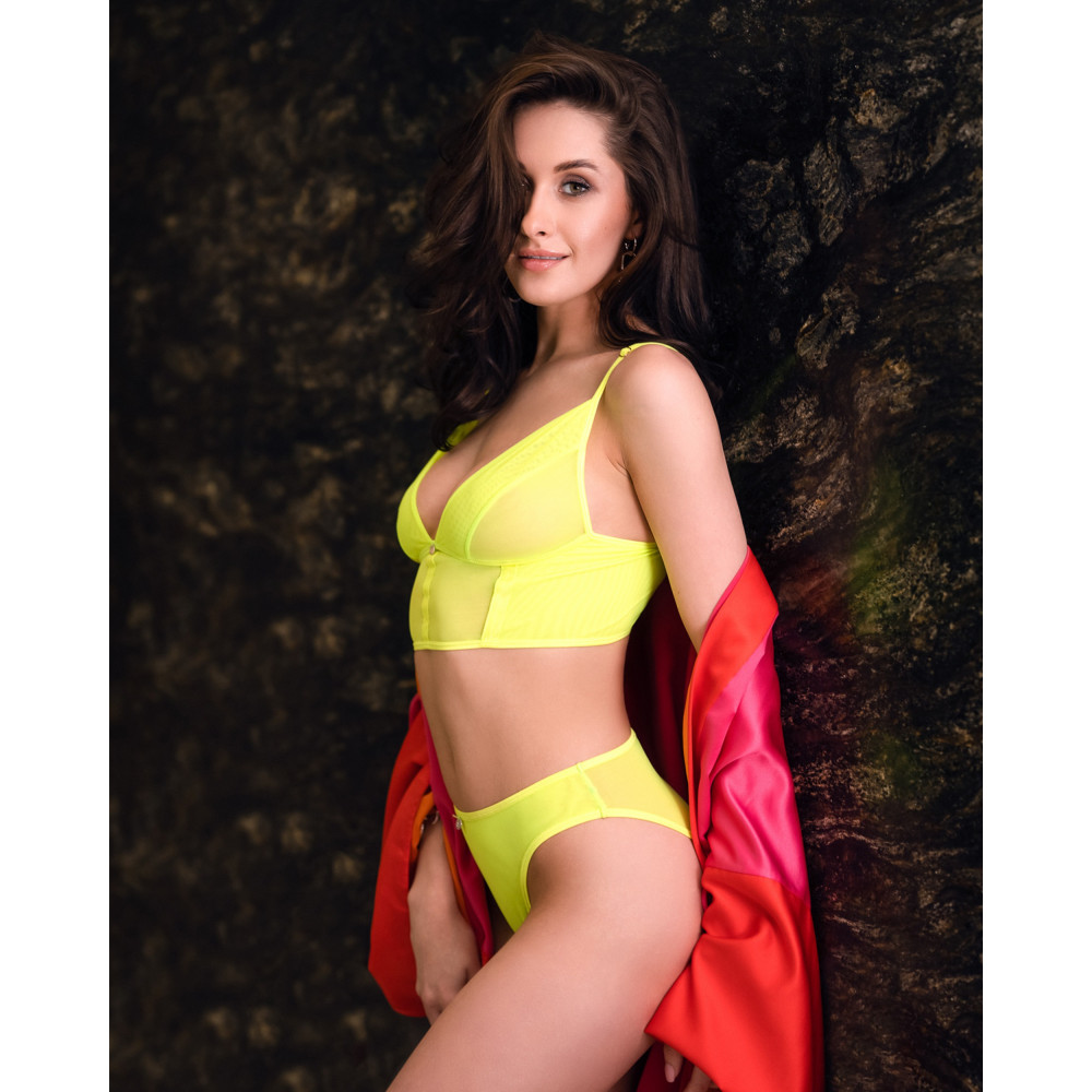 Разное - Комплект топ с трусиками Obsessive Neonia желтый, S/M 4