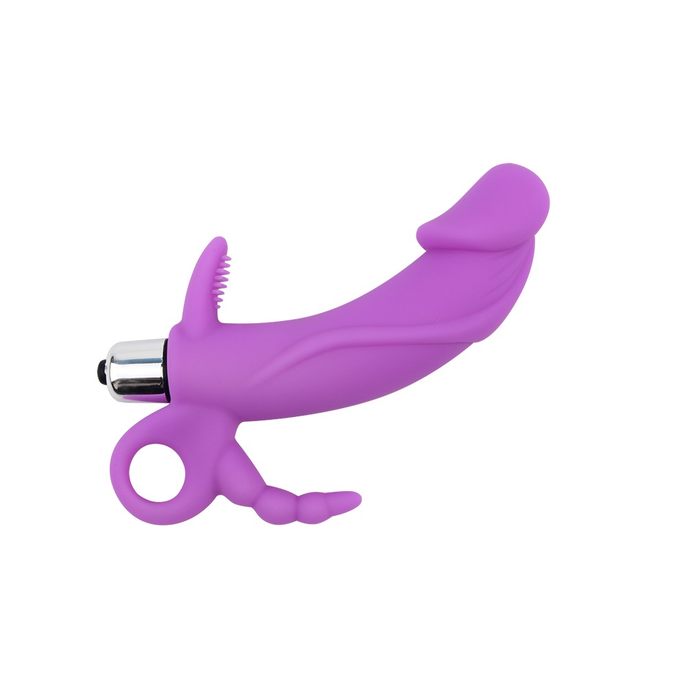 Разное - Вибратор для тройной стимуляции рельефный Chisa Sweet Breeze, фиолетовый 2