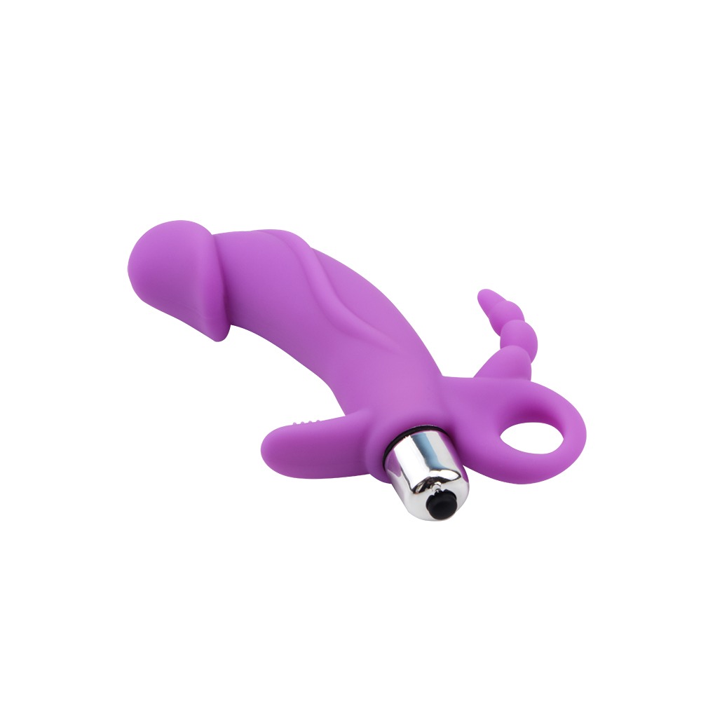 Разное - Вибратор для тройной стимуляции рельефный Chisa Sweet Breeze, фиолетовый 4