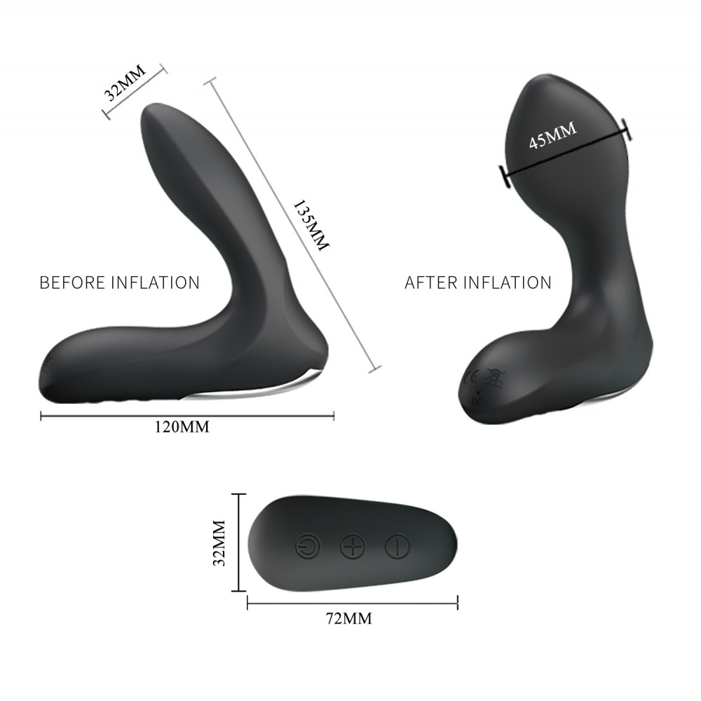  - Масажер простати, що розширюється з пультом дк Mr. Play - Remote Control Vibrating Prostate Massager, BI-014463W-MR 6