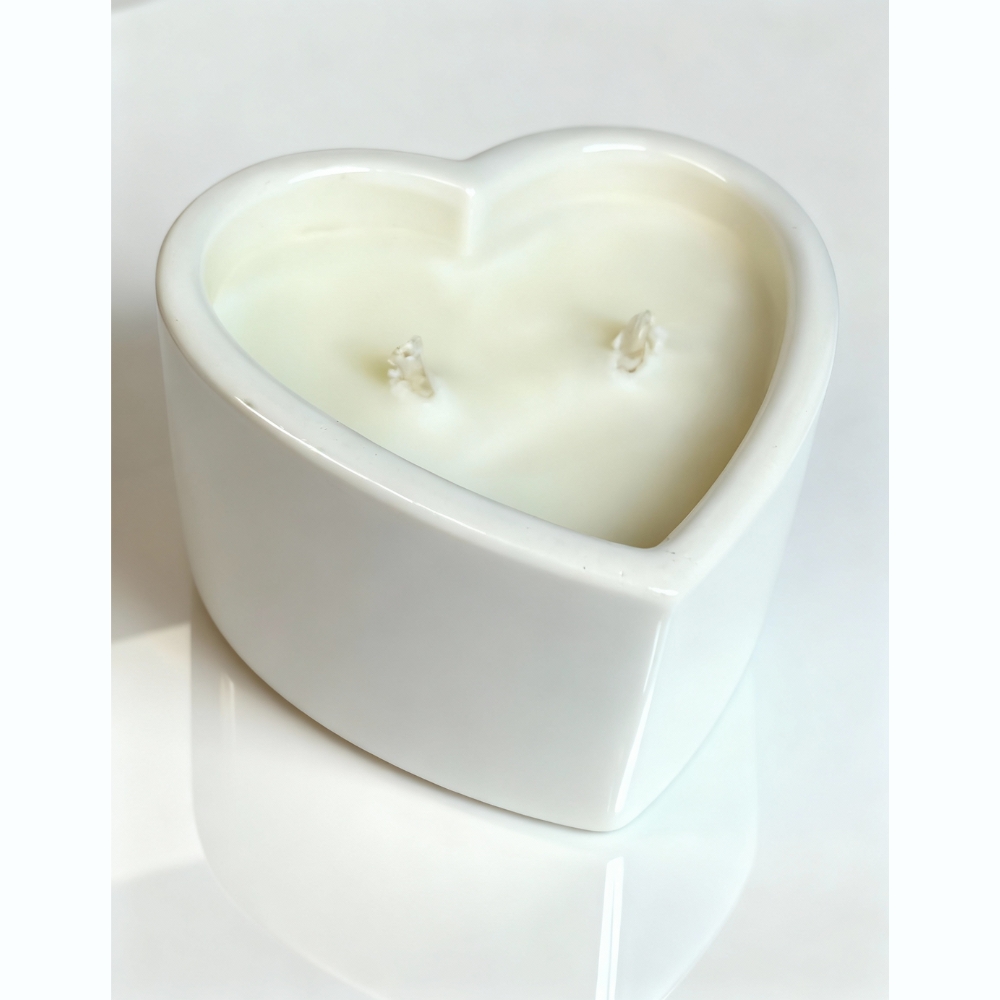 Для масажу - Масажна свічка з ароматом горіхового крему Candy Nut Cream у формі серця, 70 мл 6